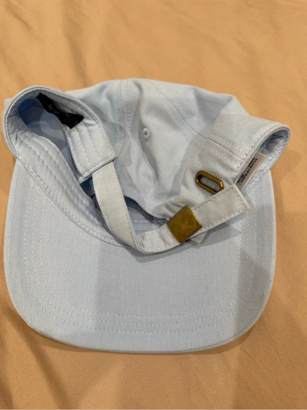 J. Crew Factory Light Blue Baseball Cap with American Flag Patch
